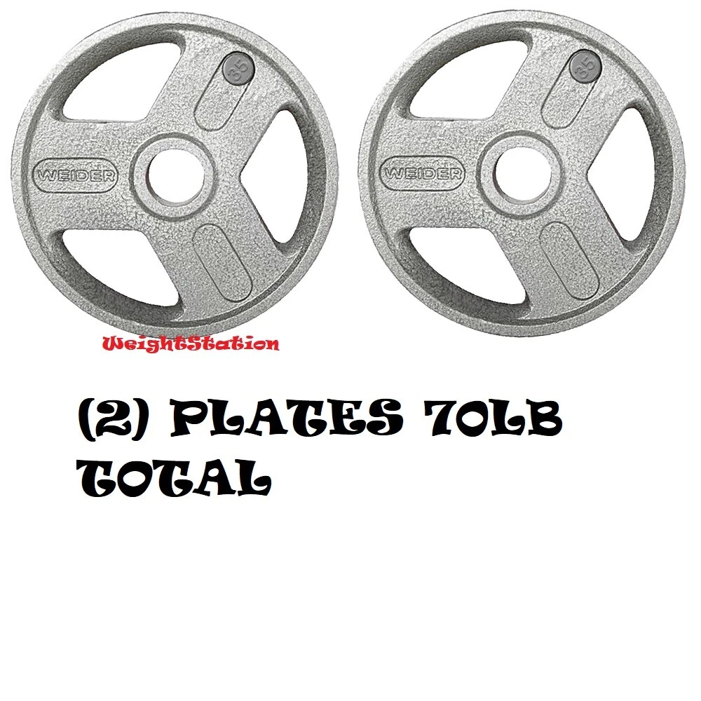 CAP 35 25 10 5 2.5 LB Olympic 2in Weight Plates with 3 Spoke 1 PAIR COMBO