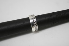 Sterling Silver 9.5 mm Cutout Band Ring 925 Sz: 8.75