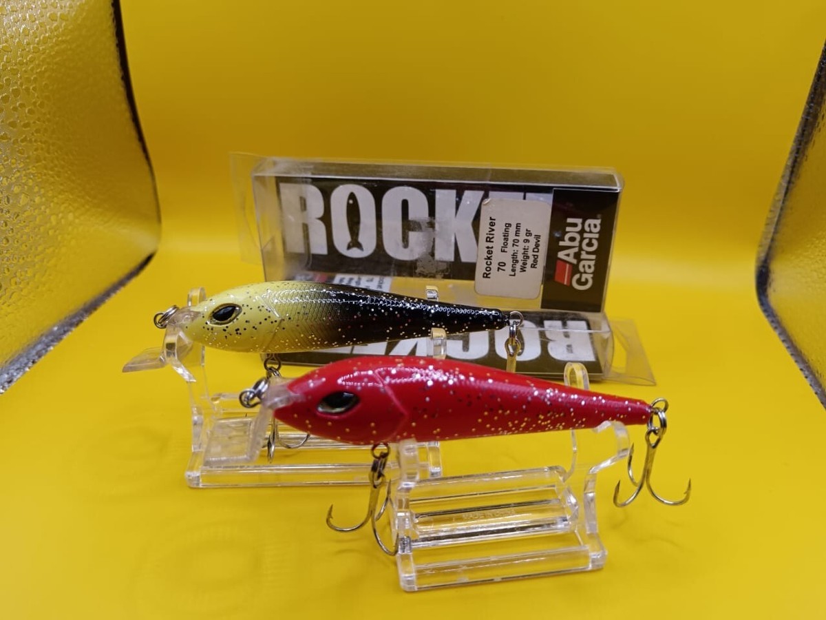 2 SETS OF ABU GARCIA ROCKET RIVER FLOATING LURE 70MM 9G HARD BAIT