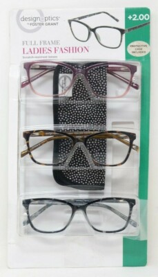 Design Optics Full Frame Ladies Fashion Reading Glasses +2.00