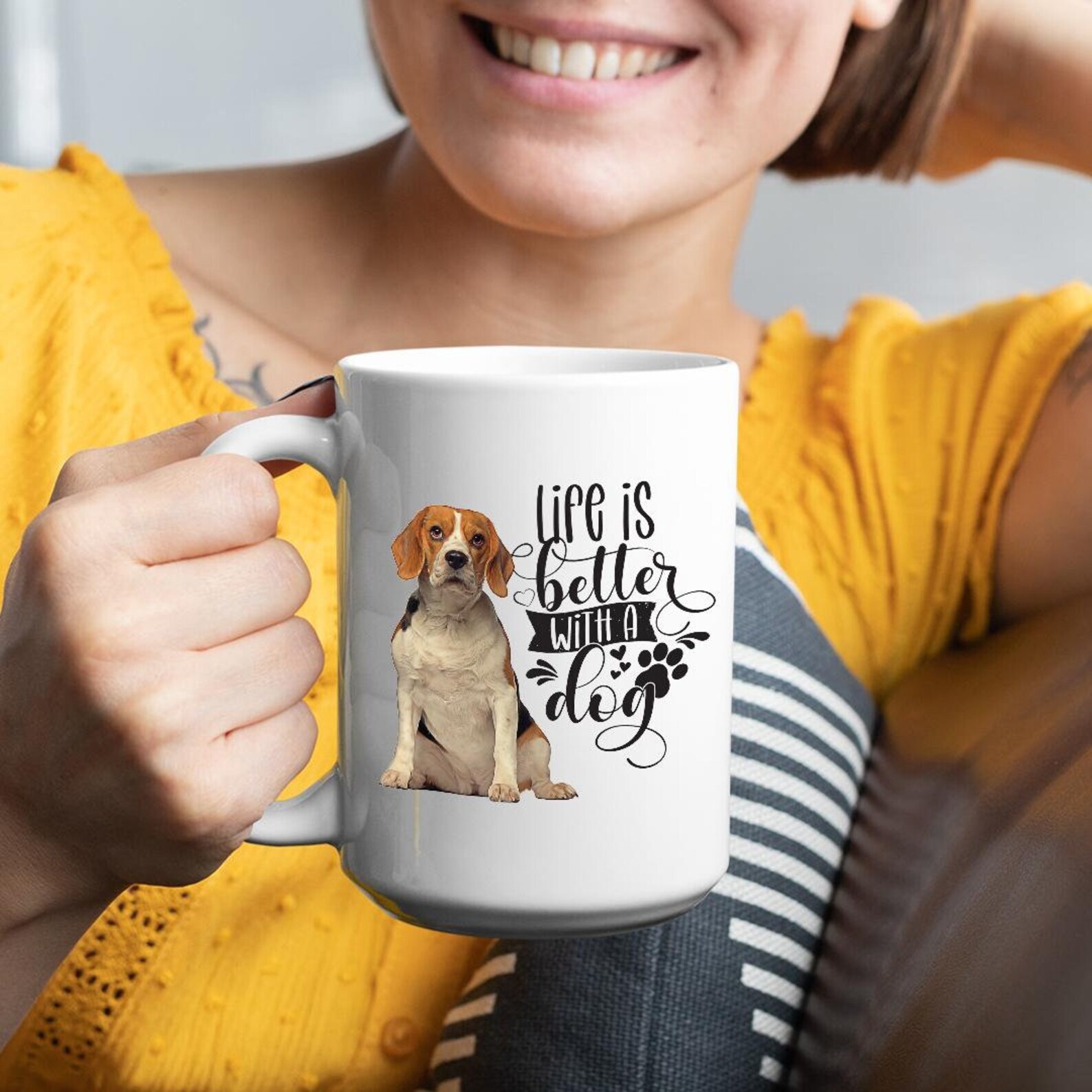 Custom Dog Gift Customized Pet Lover Gift Mug Women's Gift Mug For Beagle Owners