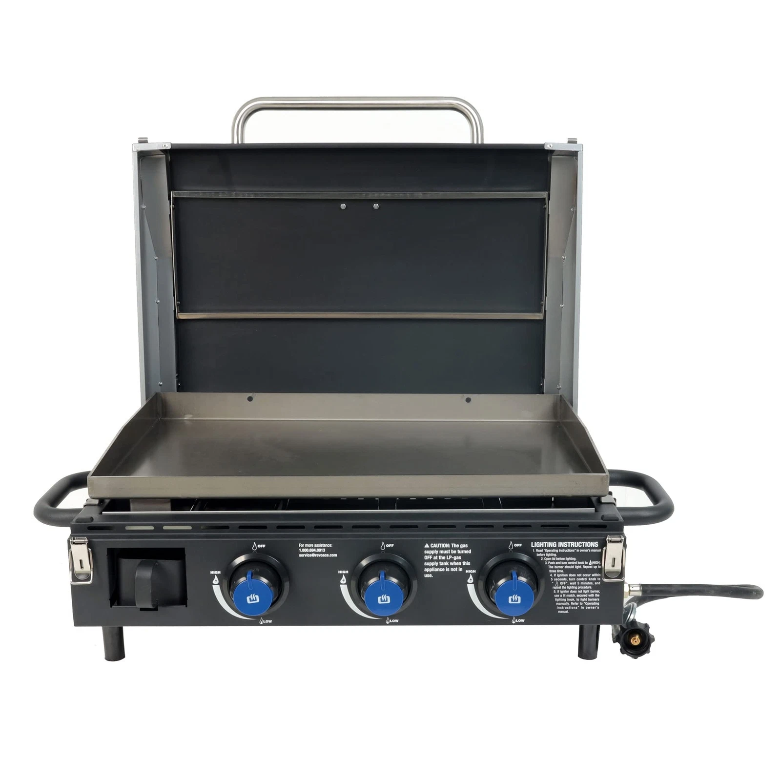 Razor Griddle Gas Grill & Griddle for Backyard Cooking and Camping, Portable Tab