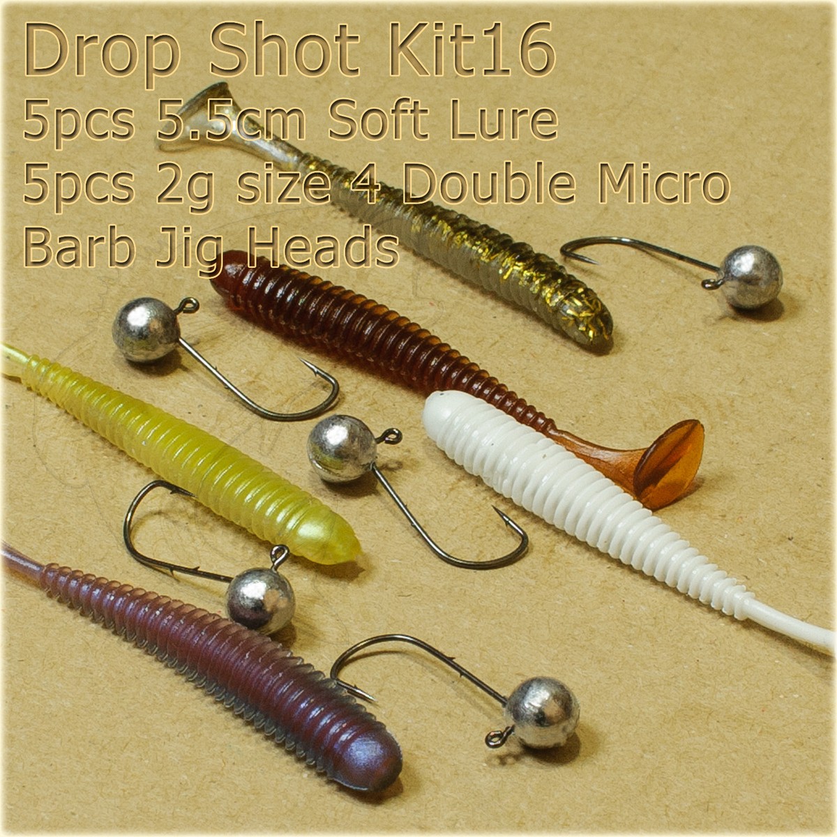 10pcs Drop Shot Lures Kit Micro Jig Heads Set Pike Perch Fishing