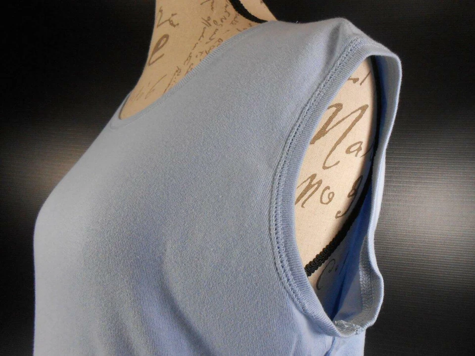 Hermosa camiseta sin mangas de punto azul Woolrich grande para mujer Foto 4 de 4