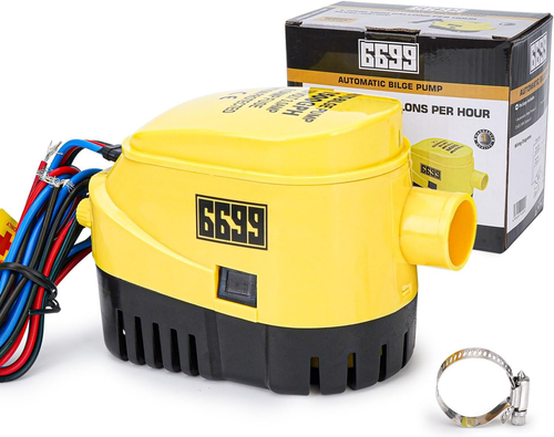 Automatic Boat Bilge Water Pump 12V 1500GPH Auto with Float Switch Submersible B - Picture 7 of 11