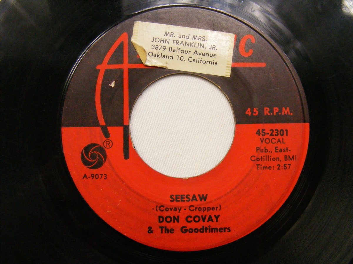 Vintage 45 RPM Don Covay & The Goodtimers Seesaw Atlantic