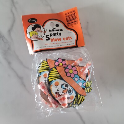 VINTAGE FUN WORLD HALLOWEEN PARTY BLOW OUTS PACK OF 5 - THE SCARECROW 
