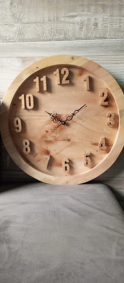 Elegant Looking Wooden wall Mounted clock New Customize home Decorative Handmade - Image 4 of 4