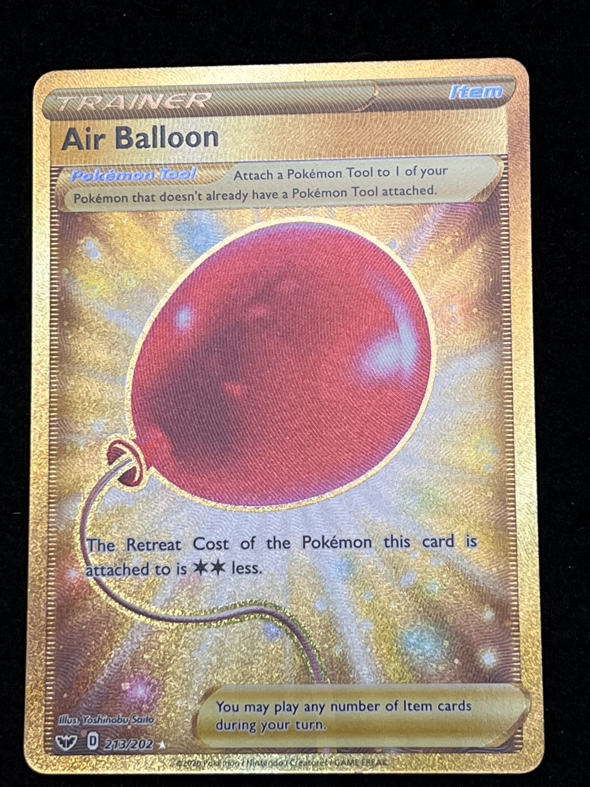 Pokemon AIR BALLOON 213/202 (Secret Rare Holo) Sword & Shield - NM/Near Mint