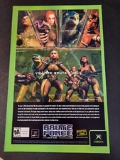 BRUTE FORCE "Dangerous Alone, Deadly Together" XBOX ~ Comic Page PRINT AD 2002