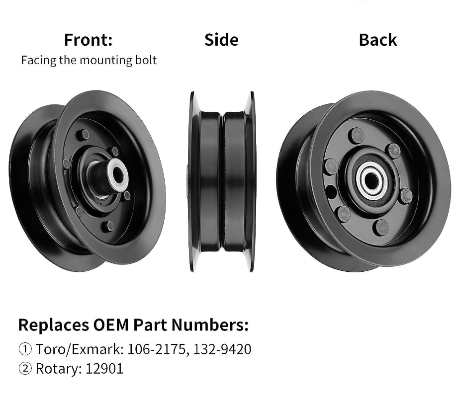 Flat Belt Idler Pulley For Toro Z4200 SS5000 Z5000 42" 50" 52