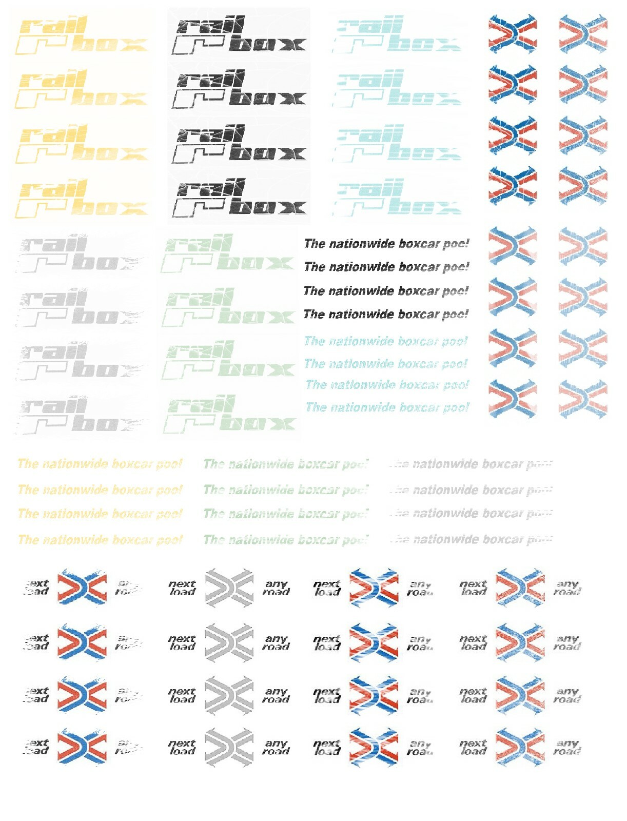 HO Scale Freight Car Decals. 