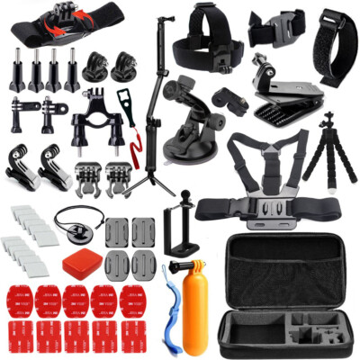 Action Camera Kits Mount Set for Gopro 8 SJCAM SJ7 Xiaomi Yi 4K+ Eken Sony Nikon