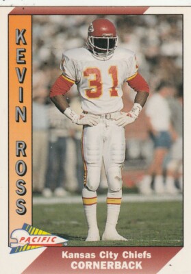 FREE SHIPPING-MINT-1991 Pacific Kevin Ross #218 CHIEFS PLUS BONUS CARDS