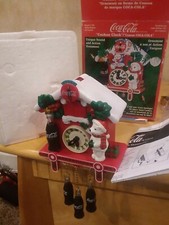 RARE Christmas Coca-Cola Musical Cuckoo Clock 