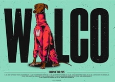 Wilco Official European Tour 2025 The Dachshund Dog Art With Tour Dates Poster.