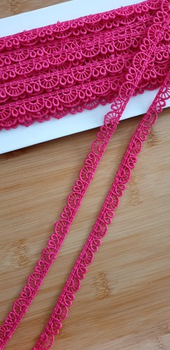 Job Lot 12 Meters 1cm Wide Beautiful Fine Scallop Edge Lace Trim Guipure Sewing - Picture 5 of 15