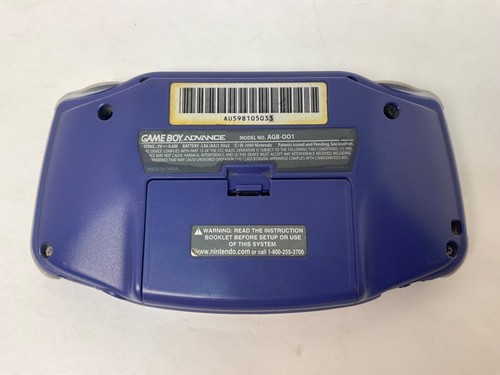 *For Parts* GameBoy Advance GBA Indigo Handheld Video Game Boy Purple **Repair** - Imagen 4 de 5