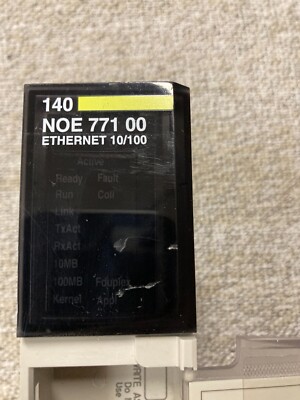 Modicon 140 NOE 771 00 Quantum Ethernet, 10/100 base-T, 100 base FX, 8MB Flash