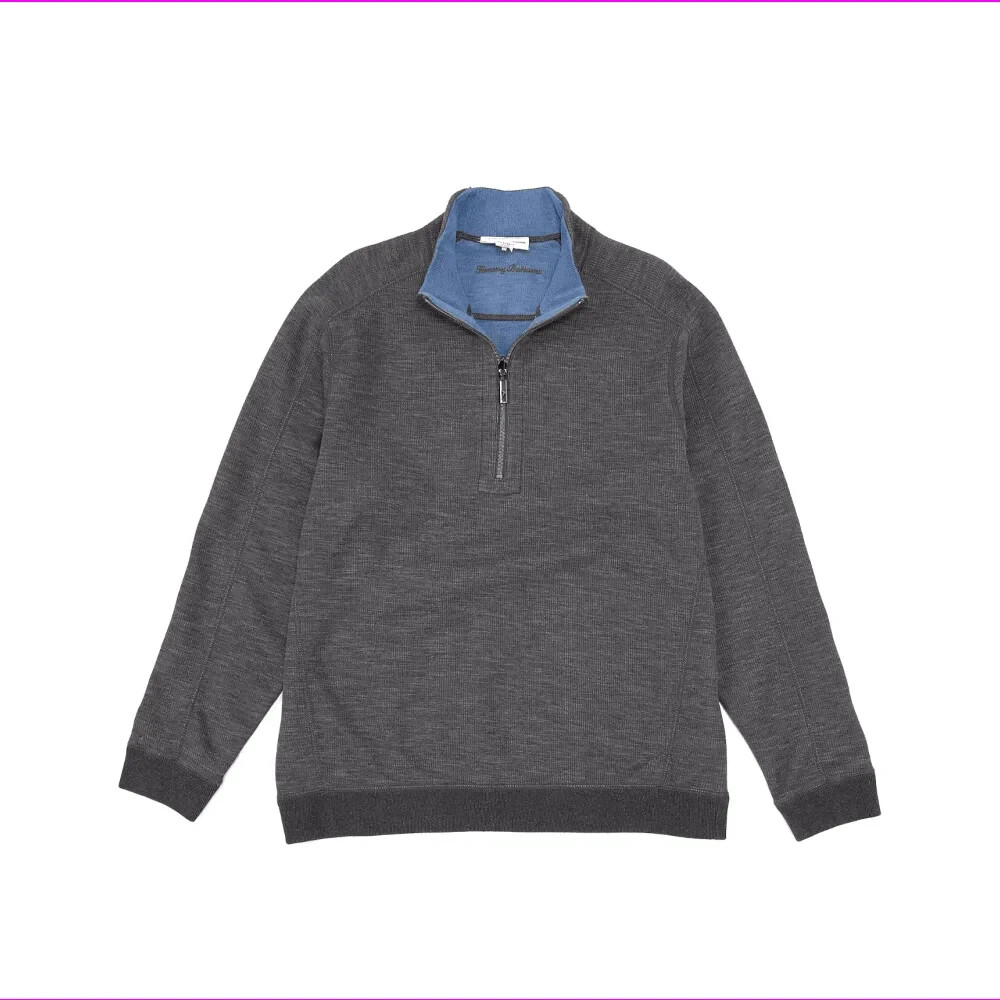 Мужская куртка-флипсайдер Tommy Bahama на молнии Heather серого цвета маленькая 15990₽