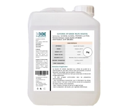 SOLNATCHI Glycérine végétale EP GRADE 99.5% 2L