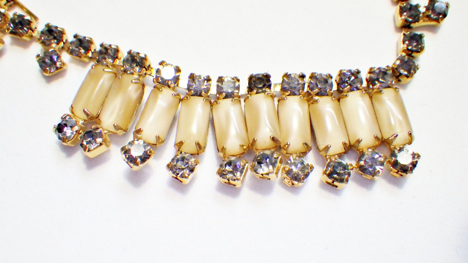 Stunning Unsigned WEISS Hi-End Rectangle Cream Mo… - image 2