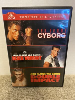 Van Damme Triple Festure: Cyborg, Death Warrant, Double Impact DVD 3 DVD Set