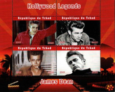 James Dean Hollywood legend MNH stamp sheetlet (NL102)