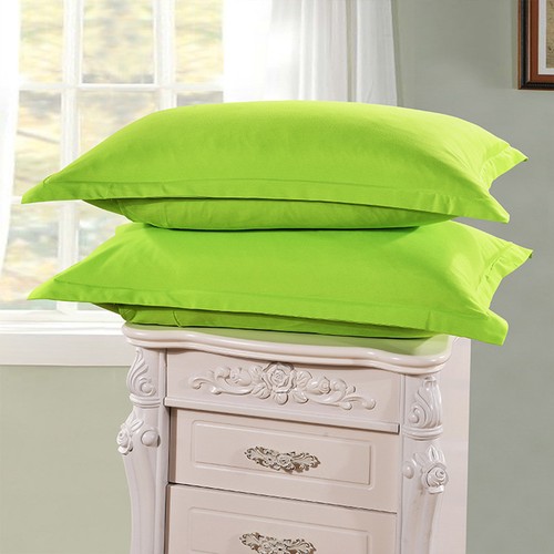 1/2Pcs Polyester Pillow Cases Covers Pillowcase Standard Colors Queen Size Solid - Picture 18 of 18