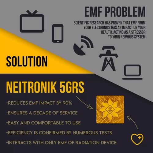 Neitronik 5G Radioprotection Autocollant EMF Bouclier pour Téléphones Wi-Fi Tablette 1pc - Photo 7 sur 10