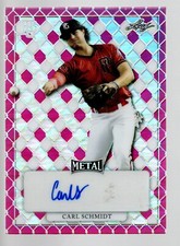 2022 Leaf Perfect Game A-A Auto Red Rainbow #MA-CS1 Carl Schmidt 14/15