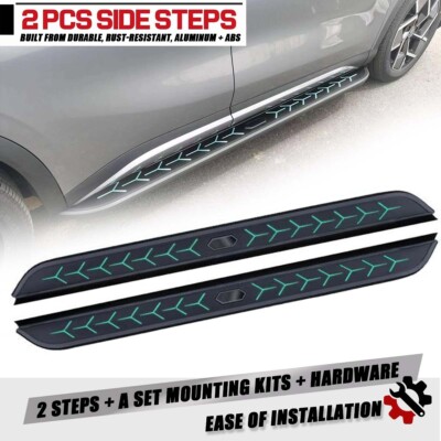 2PCS Running Boards Side Step Nerf Bar Fit 2023 2024 Chirey JETOUR X70 X70 PLUS