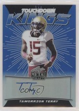 2021 Leaf Metal Draft Blue Rainbow /35 Tamorrion Terry #TK-TT2 Auto 0c6