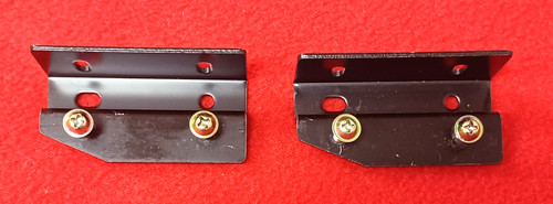 Pair OEM Technics SL-1200 Dust Cover Hinge Mounting Plates SFUP122-23C w/ Screws