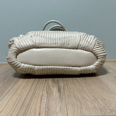 Y2K Vintage COACH Madison Gathered Leather Lindsey Satchel Ivory