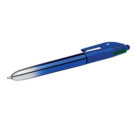 Penna a Sfera a Scatto 4 Colours Smooth Bic - 1 mm - 524091 (Blu Conf. 12) - Immagine 3