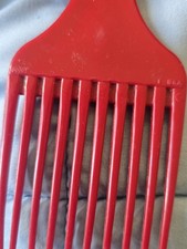 Vintage Goody Lift Comb Hair Pick with Handle Retro Hair Care 1980-90s Red USA