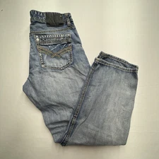 TK Axel Men's Jeans 32x32 (32x30) Light Wash Blue Denim