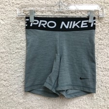 Nike Pro Shorts Extra Small Adult Blue Swoosh Compression Low Rise Pull On Women