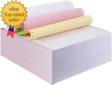 9-1/2 X 11 Inches Carbonless Continuous Forms Computer Paper Printable NCR Copy