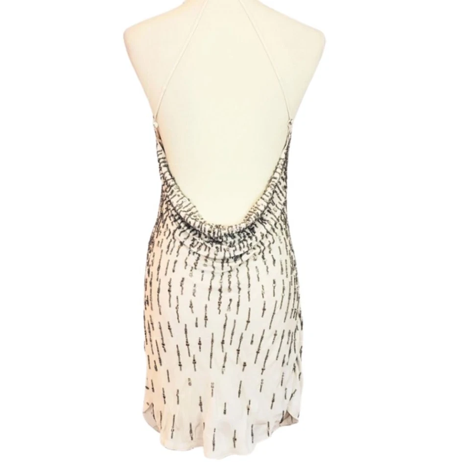 Nuevo con etiquetas Vestido de cóctel Haute Hippie $625 The Criminal Love con cuentas, talla 4 Foto 4 de 4