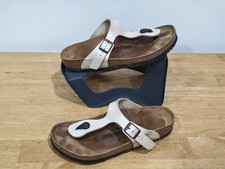 Birkenstock Gizeh Thong Sandals Women Pearl White Size W9 (EUR 40) UK 7 