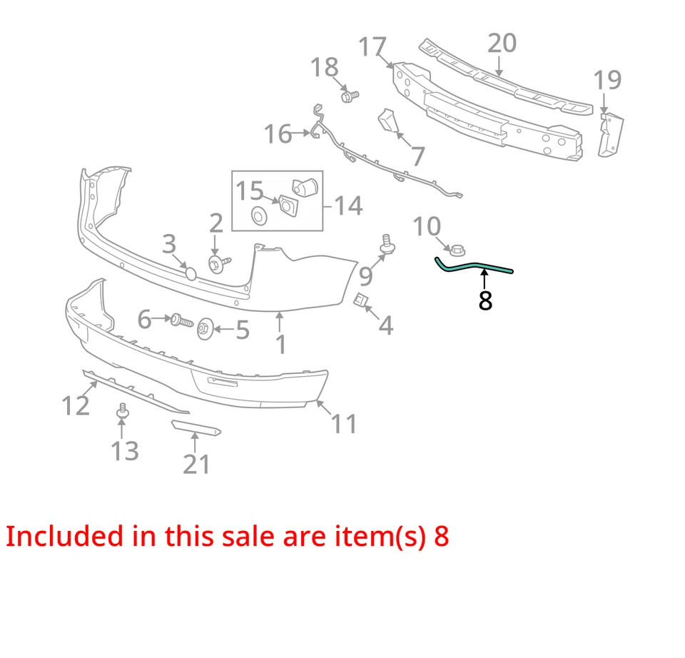 SE ADAPTA A 2007-2010 SATURN OUTLOOK SOPORTE RR BPR FASCIA SI 25858846 - NUEVO OEM Foto 2 de 3