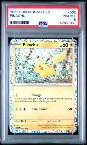 2025 POKEMON M24 EN-MCDONALD'S COLLECTION #002 PIKACHU PSA 8