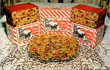 Old Fashion Claxton Fruit Cake, CLAXTON, GA, Food ADVERTISING Chrome Postcard