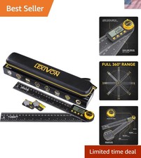 Lightweight Aluminum Digital Angle Finder - 10 Inch with Serial Number Accuracy