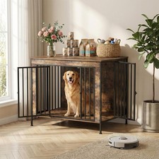 Heavy Duty Dog Crate Furniture for Large Dog Sturdy Indoor Kennel Table