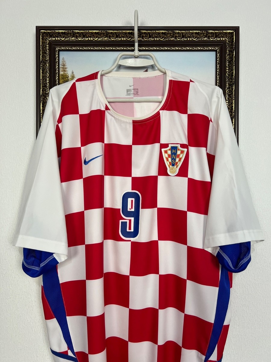 Croatia Home football shirt 2002 Soccer Nike #9 Suker Player Issue