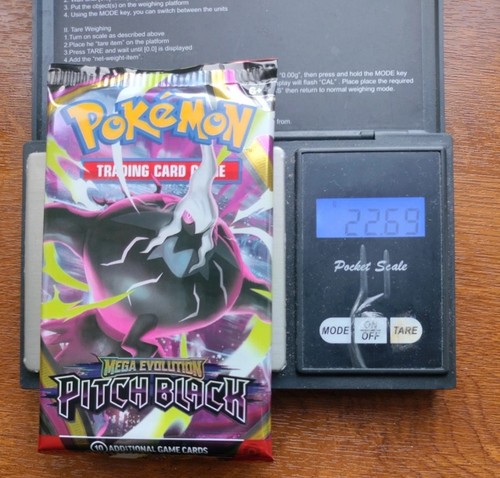 Pokémon Tcg Mega Evolution pitch black Heavy 22.69g Booster Pack Sealed