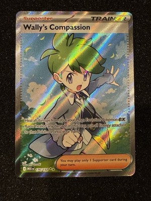 Wally's Compassion Ultra Rare Full Art 176/132 Pokemon Mega Evolution English NM